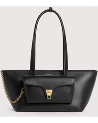 Coccinelle - Grained Leather Tote Bag Double Beat Medium - Lyst