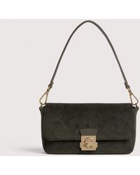 Coccinelle - Corduroy Fabric Shoulder Bag C-Me Lock Medium - Lyst