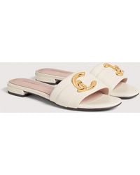 Coccinelle - Smooth Leather Low-Heeled Sandals C-Me Smooth - Lyst