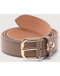 Coccinelle - Grained Leather Belt Metal Loop - Lyst