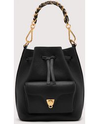 Coccinelle - Grained Leather Bucket Bag Beat Generation Small - Lyst