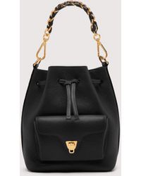 Coccinelle - Grained Leather Bucket Bag Beat Generation Small - Lyst