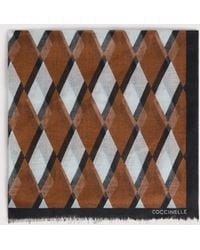 Coccinelle - Silk And Modal Stole New Geometric Patch - Lyst
