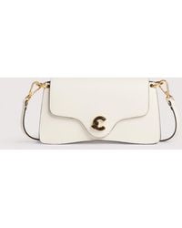 Coccinelle - Smooth Calf Leather Minibag With Tortoiseshell-Effect Plexiglass Plating C-Me Small - Lyst