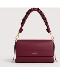 Coccinelle - Two-Sided Leather Shoulder Bag Boheme Grana Double Small - Lyst