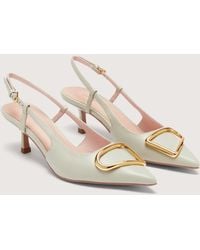 Coccinelle - Smooth Leather Slingbacks With Heel Himma Smooth - Lyst