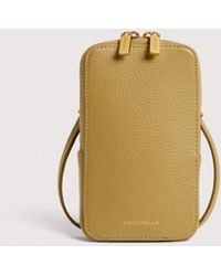 Coccinelle - Grained Leather Phone Holder Flor Mini - Lyst