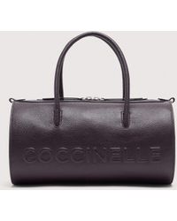 Coccinelle - Henkeltasche Aus Genarbtem Leder Myrtha Maxi Logo Large - Lyst