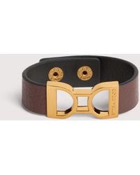 Coccinelle - Grained Leather Bracelet Arlettis Ribbon - Lyst