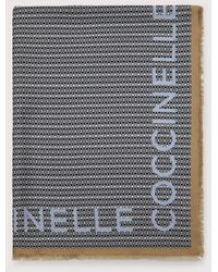 Coccinelle - Wool And Viscose Stole Monogram Logo - Lyst