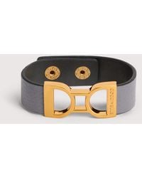 Coccinelle - Grained Leather Bracelet Arlettis Ribbon - Lyst