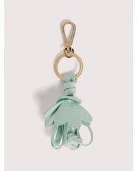 Coccinelle - Grained Leather Key Ring Flowers - Lyst