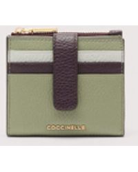 Coccinelle - Small Grained Leather Wallet Metallic Tricolor - Lyst