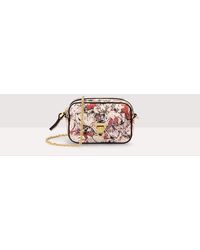 Coccinelle - Floral Print Leather Microbag Beat Flower Print Micro - Lyst