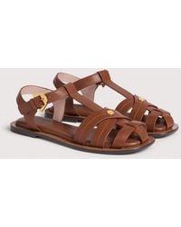Coccinelle - Cowhide-Effect Smooth Leather Sandals Sunup - Lyst