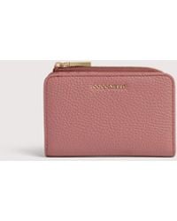Coccinelle - Small Grained Leather Wallet Metallic Small - Lyst