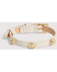 Coccinelle - Grained Leather Bracelet C-Me Studs - Lyst
