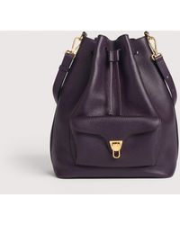 Coccinelle - Beuteltasche Aus Genarbtem Leder Beat Generation Large - Lyst