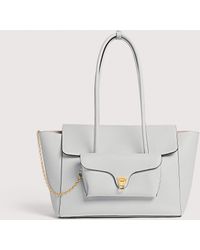 Coccinelle - Grained Leather Tote Bag Double Beat Medium - Lyst
