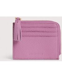 Coccinelle - Grainy Leather Card Holder Tassel Small - Lyst