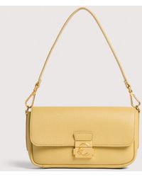Coccinelle - Grained Leather Shoulder Bag C-Me Lock Medium - Lyst