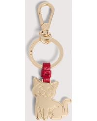 Coccinelle - Leather And Metal Key Ring Basic Metal - Lyst