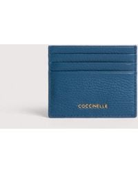 Coccinelle - Grainy Leather Card Holder Metallic Small - Lyst