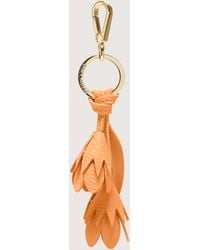Coccinelle - Leather And Metal Key Ring Flowers - Lyst
