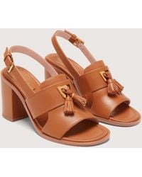 Coccinelle - Smooth Leather Heeled Sandals Beat Selleria - Lyst