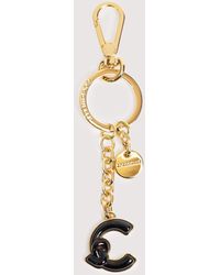 Coccinelle - Metal And Tortoiseshell-Effect Plexiglass Plating Key Ring C-Me - Lyst