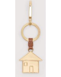 Coccinelle - Leather And Metal Key Ring Basic Metal - Lyst