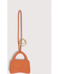 Coccinelle - Grained Leather Key Ring Fashion Charm - Lyst