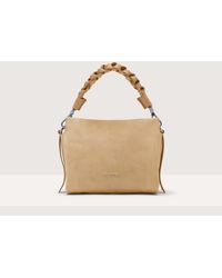 Coccinelle - Suede And Grained Leather Handbag Boheme Suede Bimaterial Small - Lyst