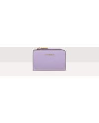 Coccinelle - Grained Leather Card Holder Metallic Tricolor - Lyst