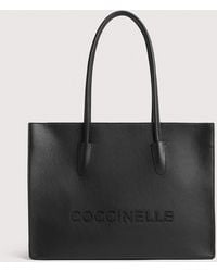 Coccinelle - Grained Leather Tote Bag Myrtha26 Large - Lyst