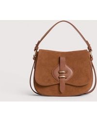 Coccinelle - Suede And Micro Grained Leather Handbag Mavery Small - Lyst