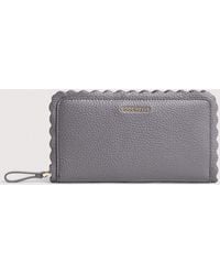 Coccinelle - Grained Leather Wallet Leather Lace Large - Lyst