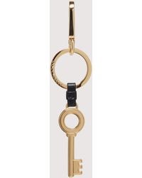 Coccinelle - Leather And Metal Key Ring Basic Metal - Lyst