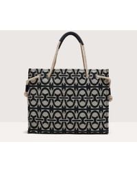 Coccinelle - Borsa a mano in Tessuto summer monogram jacquard Never Without Bag Summer Monogram Large - Lyst