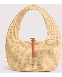 Coccinelle - Crocheted Raffia Shoulder Bag C-Me Large - Lyst