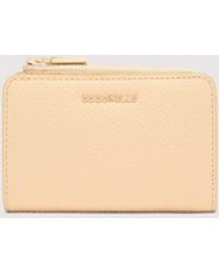 Coccinelle - Small Grained Leather Wallet Metallic Small - Lyst