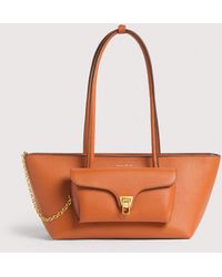 Coccinelle - Grained Leather Tote Bag Double Beat Medium - Lyst