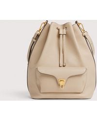 Coccinelle - Grained Leather Bucket Bag Beat Generation Large - Lyst