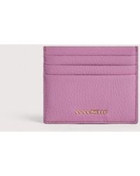 Coccinelle - Grainy Leather Card Holder Metallic Small - Lyst