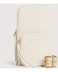 Coccinelle - Grained Leather Phone Holder Pixie Mini - Lyst