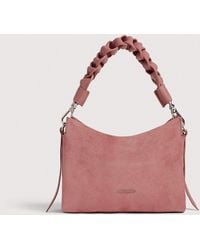 Coccinelle - Suede And Grained Leather Handbag Boheme Small - Lyst