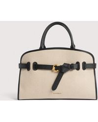 Coccinelle - Canvas And Micro Grained Leather Handbag Sabine Medium - Lyst