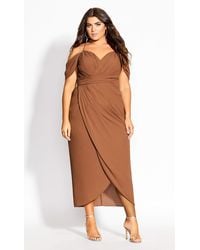 entwine cold shoulder maxi dress