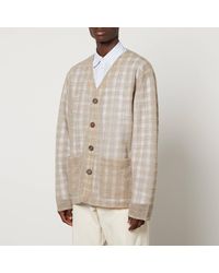 Our Legacy - Checked Wool-blend Cardigan - Lyst