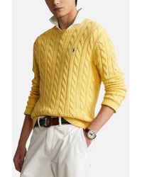 Yellow Crew neck sweaters for Men | Lyst